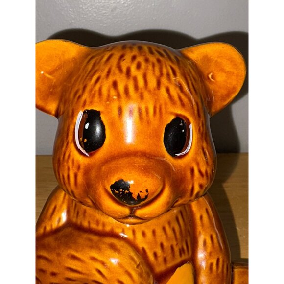 Vintage Ceramic Honey Bear Figurine Collectible Decor Honey Pot B Taiwan - Picture 2 of 9